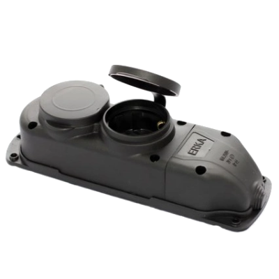 Колодка двойная с заглушкой 2*16 (каучук) ERKA 6002