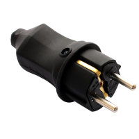 Вилка 16А с/к прямая (каучук) ERKA 4001