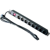 Фільтр 8 розеток + кабель 1,8м 19'' з вимикачем