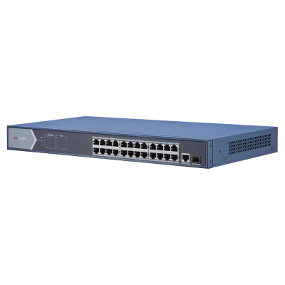 24-портовый гигабитный неуправляемый PoE коммутатор DS-3E0526P-E