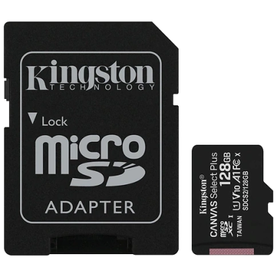 Карта памяти Kingston (SDCS2/128GBSP) 128Гб microSDXC U1 V10 A1