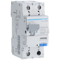 Дифавтомат Hager 1+N С25/30mA 6кА, тип-A AD975J