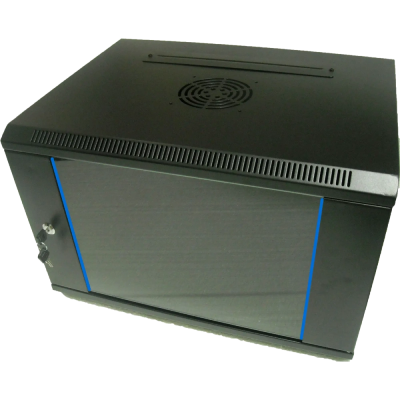 Шкаф коммутационный настенный 15U 600x600 разборный черный Hypernet WMNC66-15U-FLAT-AC-BLACK