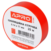 Изоляционная лента красная APRO 0.14х17 мм 20 м