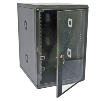 Шкаф 600х800х907мм, акриловое стекло, черный 19", 18U