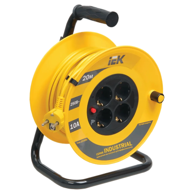 Удлинитель-катушка 4гн 20м З/К УК20 т/с (3х1,5мм2) IP44 IEK