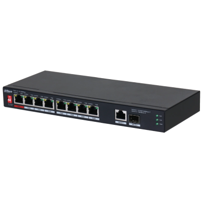 Коммутатор 8 портов неуправляемый Dahua DH-PFS3110-8ET1GT1GF-96 PoE