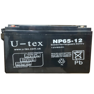 Аккумулятор U-tex 12В / 65 Ah