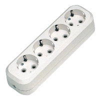 Колодка 4 гнезда с заземлением Makel MGP151