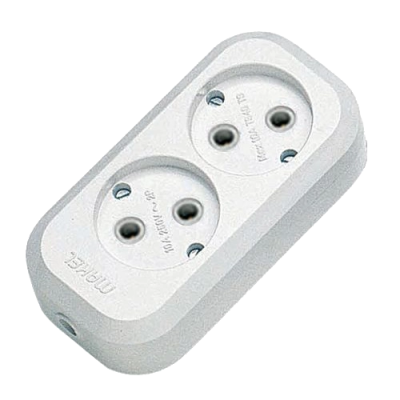 Колодка 2 гнезда без заземления Makel MGP101