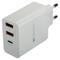 Сетевое зарядное устройство Canyon H-08 white (QC/PD 30W)