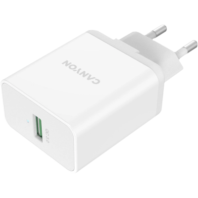 Сетевое зарядное устройство Canyon H-36-01 white (QC 36W)