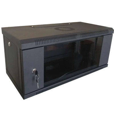 Шкаф коммутационный настенный разборный черный Hypernet WMNC-350-4U-FLAT-BLACK