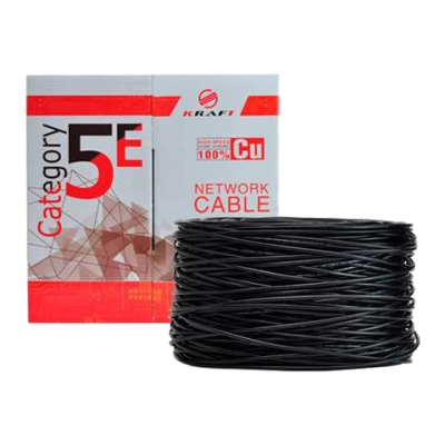 Кабель биметалл наружный 305 м KRAFT UTP CAT5E 0.5 CCA