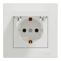 Розетка одинарная с заземлением и крышкой Schneider Electric ASFORA EPH3100121