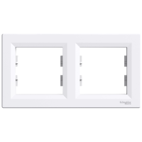 Рамка 2-місна горизонтальна біла