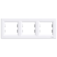 Рамка 3-местная горизонтальная белая Schneider Electric ASFORA EPH5800321