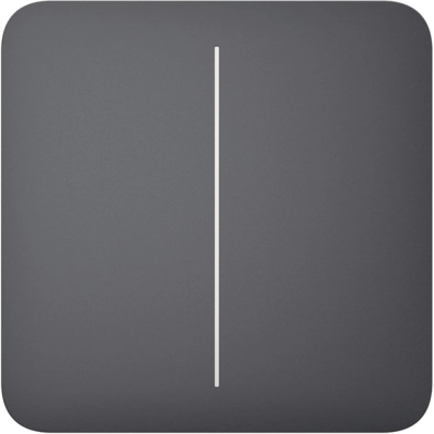 Кнопка двуклавишного выключателя Ajax SoloButton (2-gang) [55] graphite кнопка