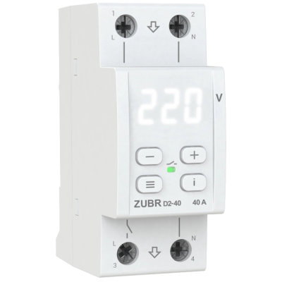 Реле напряжения ZUBR D2-40 (max 40 А, 8 800 ВА)
