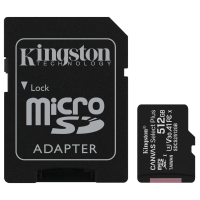 Модуль флэш-памяти Kingston 512GB micSDXC Canvas Select Plus 100R A1 C10 Card + ADP