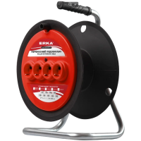 Катушка для удлинителя, с ж/к 4 гнезда ERKA 500