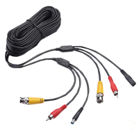 Патчкорд комбінований коаксіальний + живлення + звук, чорний Патчкорд комбінований коаксіальний + живлення + звук, чорний