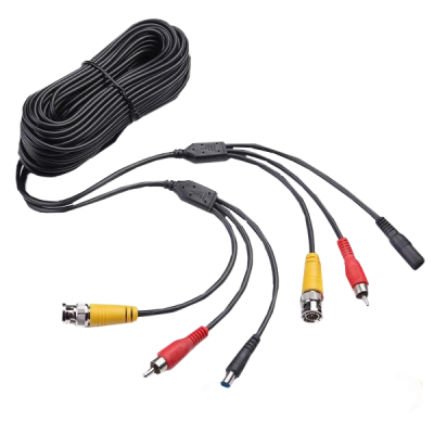Патчкорд комбинированный коаксиальный + питание + звук, черный NC + DC + AV 10m