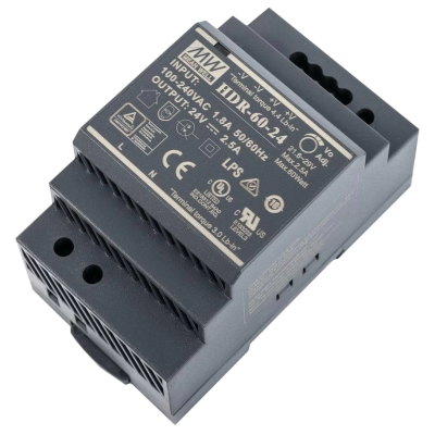 Блок питания (для монтажа на DIN рейку) MeanWell HDR-60-24 24B 2.5А