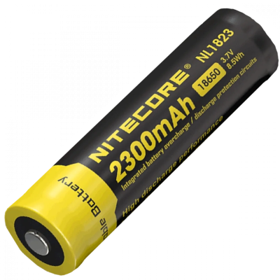 Аккумулятор Li-Ion 18650 3.7V (2300 мА•ч) защищенный Nitecore NL1823