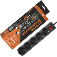 Удлинитель сетевой (фильтр) PREMIUM LP-X5-5 Black