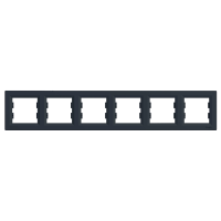 Рамка 6 постов антрацит горизонтальная Schneider Electric EPH5800671 Asfora