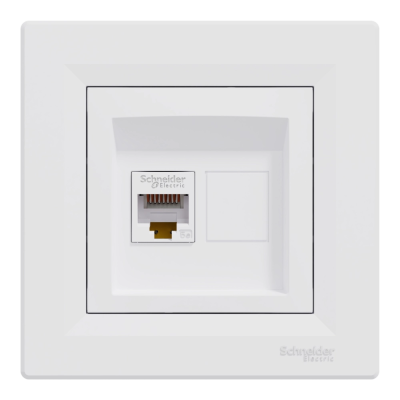 Розетка компьютерная одинарная Schneider Electric Asfora EPH4300121 RJ45 кат.5е UTP