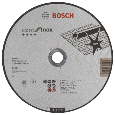 Отрезной круг для нержавеющей стали Bosch Expert 230 x 2 мм (2608600096)