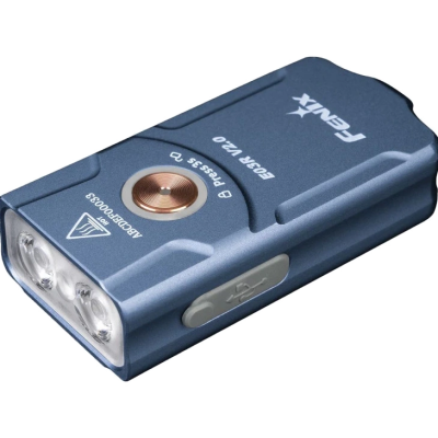 Фонарь наключный синий Fenix E03R V2.0
