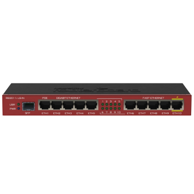 10-портовый маршрутизатор MikroTik RB2011iLS-IN