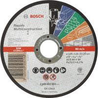 Отрезной круг для металла Bosch Multi Construction Rapido 125x1.6x22.2