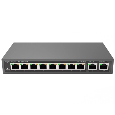 Коммутатор 8 портов неуправляемый Ruijie Reyee RG-ES110D-P PoE