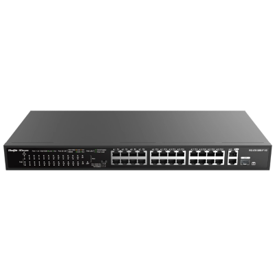 Коммутатор 24 порта неуправляемый Ruijie Reyee RG-ES126S-P V2 PoE