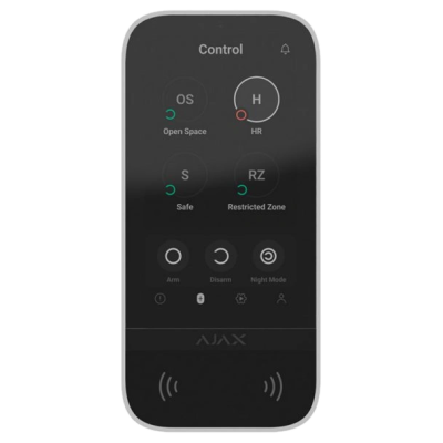 Клавиатура Ajax KeyPad TouchScreen (8EU) white