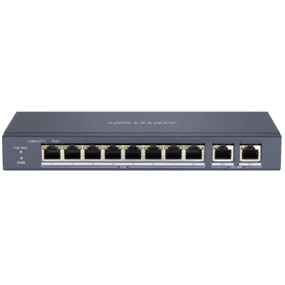 Коммутатор 8 портов неуправляемый Hikvision DS-3E0310P-E/M PoE