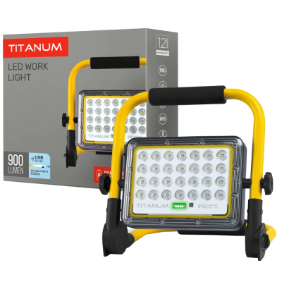 LED прожектор аккумуляторный IP65 20W 900Lm 5000K TITANUM TL-FA-105