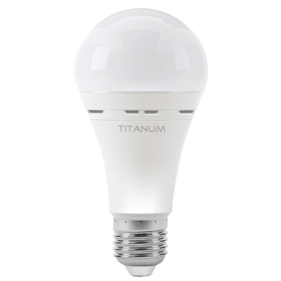 LED лампа аккумуляторная A68 10W E27 4000K 220V TITANUM TL-EMA68-10274