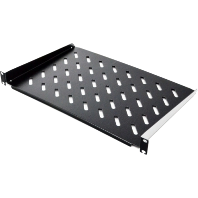 Полка консольная черная 19" 1U 250мм