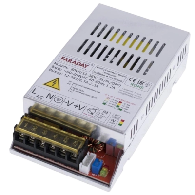 Блок питания Faraday Electronics 80Wt/12-36V/ALU 11.8-37.5В 6.7-2.7А