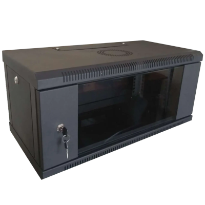 Шкаф коммутационный настенный 4U 600x450 Hypernet WMNC-4U-FLAT-BLACK