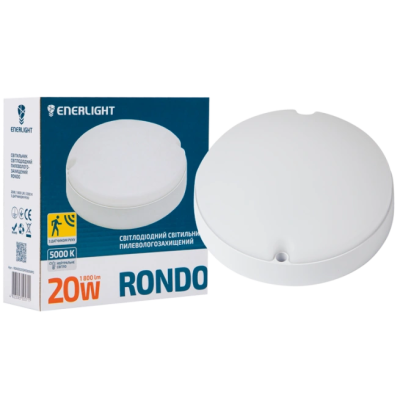 Светильник светодиодный 20Вт 5000К IP65 с датчиком движения ENERLIGHT RONDO