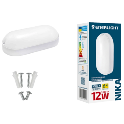 Светильник светодиодный 12Вт 5000К IP65 с датчиком движения ENERLIGHT NIKA
