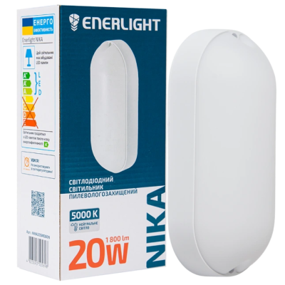 Светильник светодиодный 20Вт 5000К IP65 ENERLIGHT NIKA