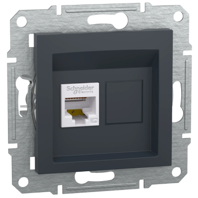 РОЗЕТКА КОМПЬЮТЕРНАЯ RJ45 UTP КАТ. 5Е АНТРАЦИТ Schneider Electric Asfora EPH4300169