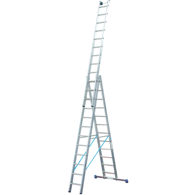 Лестница универсальная алюминиевая промышленная KRAUSE Stabilo 3х14